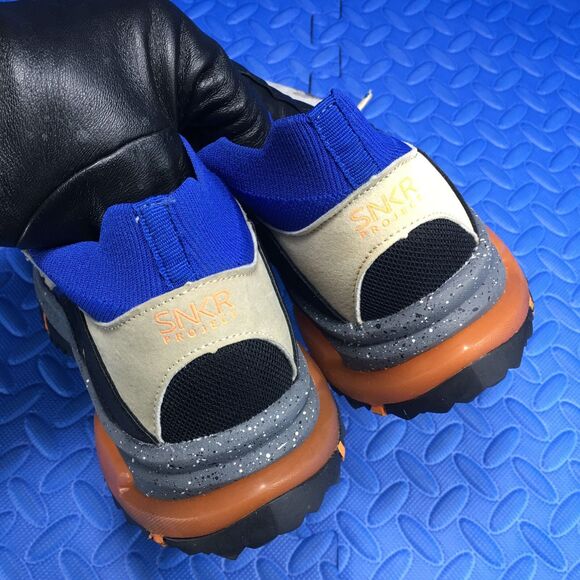 SNKR Project Mens Shoes Size 8.5 Sand Blue Suede Mid Top Casual Sneakers - Picture 9 of 11